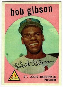 bob gibson 1960 topps baseball rookie rc reprint card st. louis cardinals - baseball card
