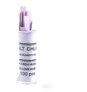 cobalt chloride moisture and humidity detection test paper vial of 100 strips