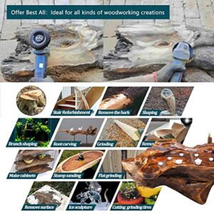 OBA Grinder Wheel Disc 4 Inch Wood Shaping Wheel, Wood Grinding Shaping Disk for Angle Grinders with 7/8” Arbor