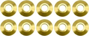 poolzilla pool safety cover brass beauty collar disc rings - 10 pack - universal fit