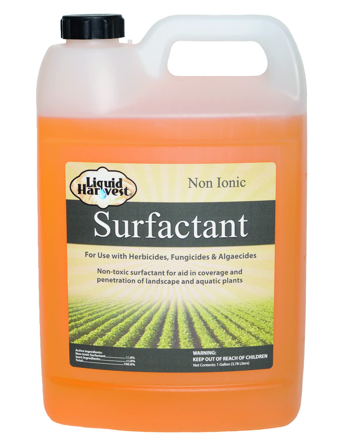 Liquid Harvest Concentrated Surfactant for Herbicides Non-Ionic Gallon (128oz), Increase Product Coverage, Increase Product Penetration, Increase Product Effectiveness