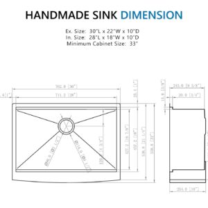 30 Inch Black Undermount Farmhouse Kitchen Sink, 30 x 22 x 10 Inch Farm Workstation Kitchen Sink 16 Gauge Stainless Steel Apron Front Black Kitchen Sink with Accessories