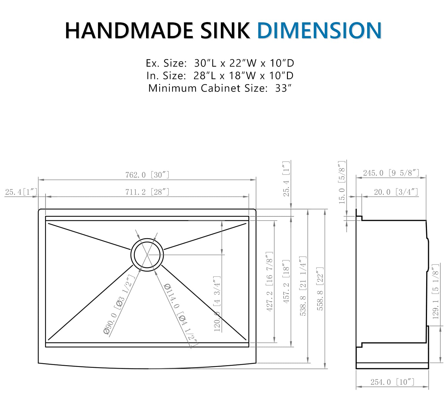 30 Inch Black Undermount Farmhouse Kitchen Sink, 30 x 22 x 10 Inch Farm Workstation Kitchen Sink 16 Gauge Stainless Steel Apron Front Black Kitchen Sink with Accessories