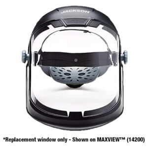 Jackson Safety MAXVIEW Replacement Window for Premium Face Shield, Uncoated Polycarbonate, Clear Mask, 14214