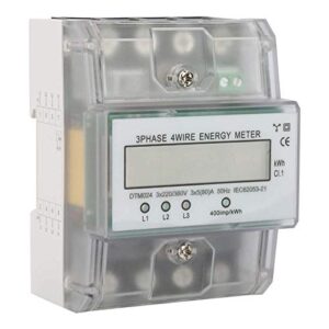 3 phase power meter dtm024 digital lcd display energy meter electric kilowatt hour meter, 220/380v 5-80a