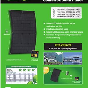 Nature Power (56780) 180 Watt Semi Flex Crystalline Solar Panel