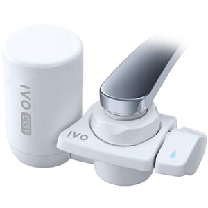 ivo tap water filter system for standard faucets – 4-stages with nsf-approved microfiltration technology – removes chlorine, rust, sediments and microscopic contaminants – retains healthy minerals