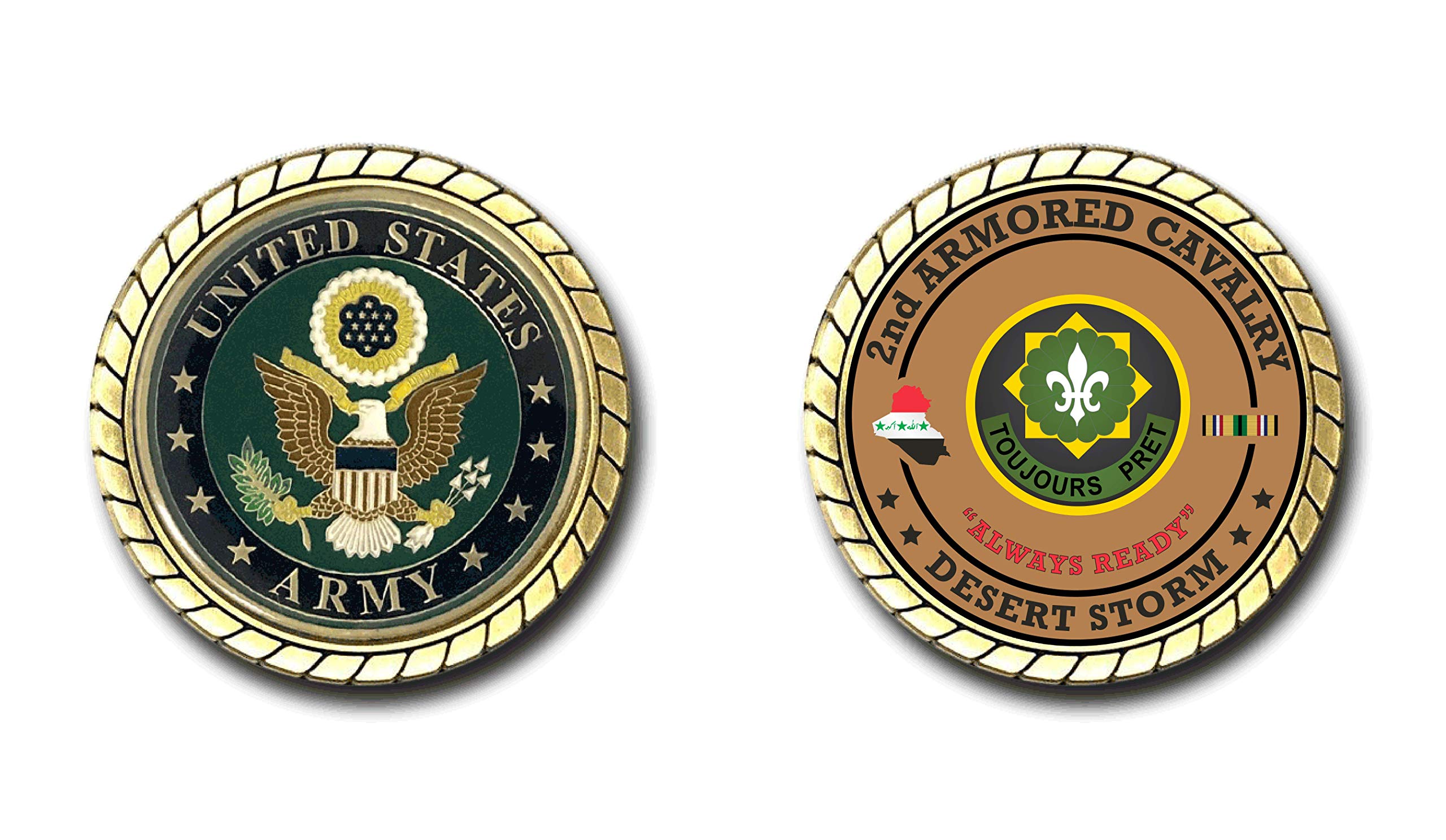 2nd Armored Cavalry Regiment Desert Storm Challenge Coin - Officially Licensed