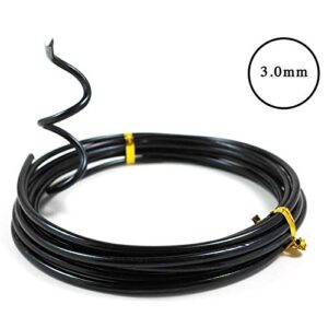 Pumbaa Anodized Aluminum Bonsai Training Wire 5-Size Starter Set-1.0Mm,1.5Mm,2.0Mm,2.5Mm,3.0Mm(147 Feet Total)-Choose Your Color(5 Size - Black