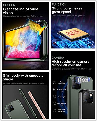 SOYES XS11 3G Mini Smartphone 2.5Inch WiFi GPS China Mobile RAM 1GB ROM 8GB Quad Core Android Cell Phones 3D Glass Slim Body HD Camera Dual Sim Google Play Cute Smartphone (Black)