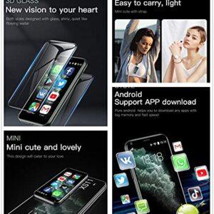 SOYES XS11 3G Mini Smartphone 2.5Inch WiFi GPS China Mobile RAM 1GB ROM 8GB Quad Core Android Cell Phones 3D Glass Slim Body HD Camera Dual Sim Google Play Cute Smartphone (Black)