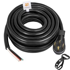25ft 50amp generator extension cord 6 gauge stw 6/3+8/1 generator cord 14-50p removed outer jacket rv/generator power cord