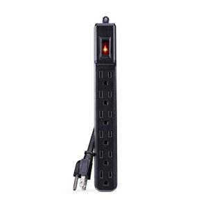 cyberpower gs608b power strip, 6 outlets, 8 ft power cord, black