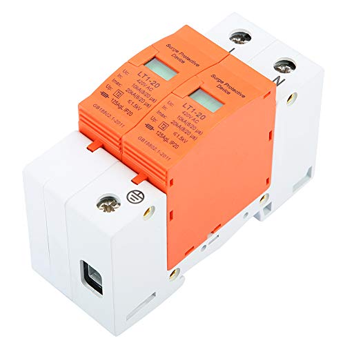 2 Pole 1 Piece Protection Device DIN Rail Mount Protector Low Voltage Device 10-20KA 420V Electronic Lightning Protection