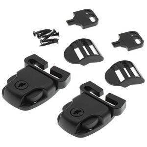 fdxgyh 2 set spa hot tub cover latch clip lock kit, with key and screws、strap buckle lock slides, for repair spa hot tub cover kit