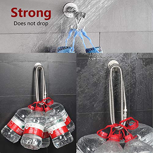 BokWin Stainless Steel Shower Head Holder, 360° Adjustable Handheld Bathroom Shower Head Bracket, Metal Shower Spray Holder Wall Mount, Brushed SUS 304 Steel Holder (Screw Installation)