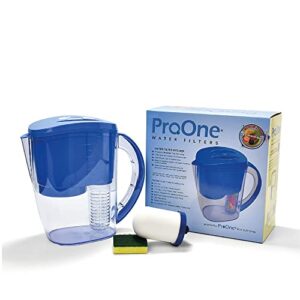 proone water filter pitcher with fruit infuser, filtered water pitcher for kitchen, office, camping, or rving, independently tested proven to reduce pfas.