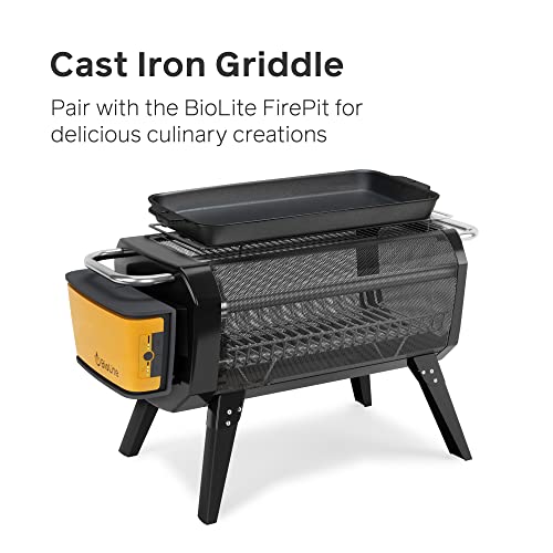 BioLite, Cast Iron Outdoor Griddle for FirePit, Pre-Seasoned, Durable and Non-Stick