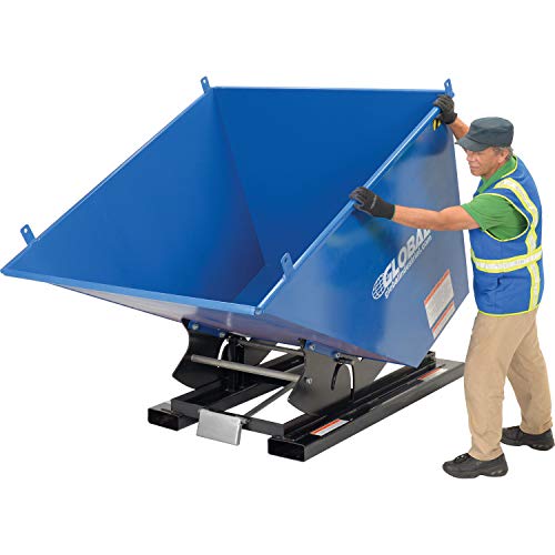 Global Industrial 1 Cu. Yd. Self-Dumping Forklift Hopper with Bump Release, 6000 Lb. Cap.