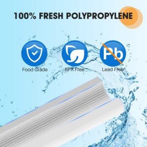 PUREPLUS 5 Micron 10"x2.5" Whole House Pleated Sediment Filter for Well Water, Replacement Cartridge for Universal 10 inch RO System, W50PE, WFPFC3002, SPC-25-1050, FM-50-975, 801-50, WB-50W, 4Pack