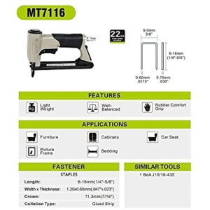 meite MT7116 with 3/8" Length 304 Stainless Steel Staples for Upholstery