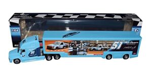 autographed 2021 martin truex jr. #51 auto-owners racing bristol dirt race truck win (kyle busch motorsports) rare signed kbm hauler transporter diecast with coa