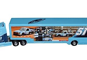 AUTOGRAPHED 2021 Martin Truex Jr. #51 Auto-Owners Racing BRISTOL DIRT RACE TRUCK WIN (Kyle Busch Motorsports) Rare Signed KBM Hauler Transporter Diecast with COA