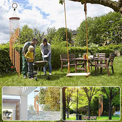 Wind Chimes for Outside - 36 Inch Wind Chime with 18 Aluminum Tubes for Home Garden Patio Decoration