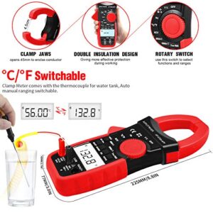 AOPUTTRIVER AP-570S-APP Bluetooth Clamp Meter 1000A AC DC Amp Meter 6000 Counts Auto-ranging Clamp Meter for Amp, Volt, Ohm, Resistance, Capacitance, Continuity, Temperature Clamp-on Meter