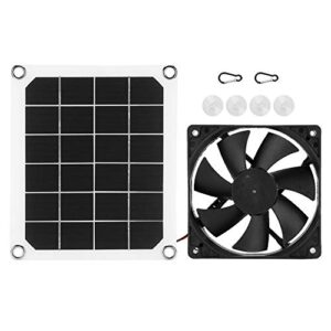 Solar Power Panel Exhaust Fan, Professional 6V 10W Solar Powered Mini Ventilator Outdoor for Greenhouse Chicken House Pet Houses