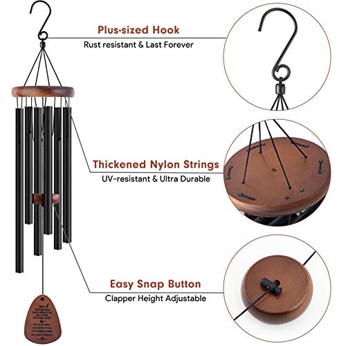 YOUNTASY Sympathy Wind Chimes , Bereavement/Memorial /Sympathy Gift in Memory of Loved One Loss of Mother Father Condolence Remembrance 32 Inch