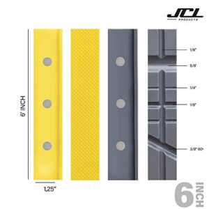 JCL Soft Vise Jaws, 6 inch vice jaw pads (2 pack), including 1 set grooved and 1 set flat, Use on any Metal Bench Vise to safely clamp flat, round or irregular shapes objects