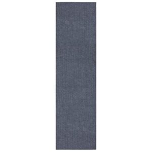 Sweet Home Stores Washable Rib Design Indoor/Outdoor Rubberback Runner Rug, Grey, 2'7" x 9'10"