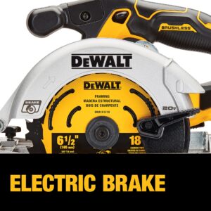 DEWALT 20V MAX* Circular Saw, 6-1/2-Inch, Cordless, Tool Only (DCS565B)