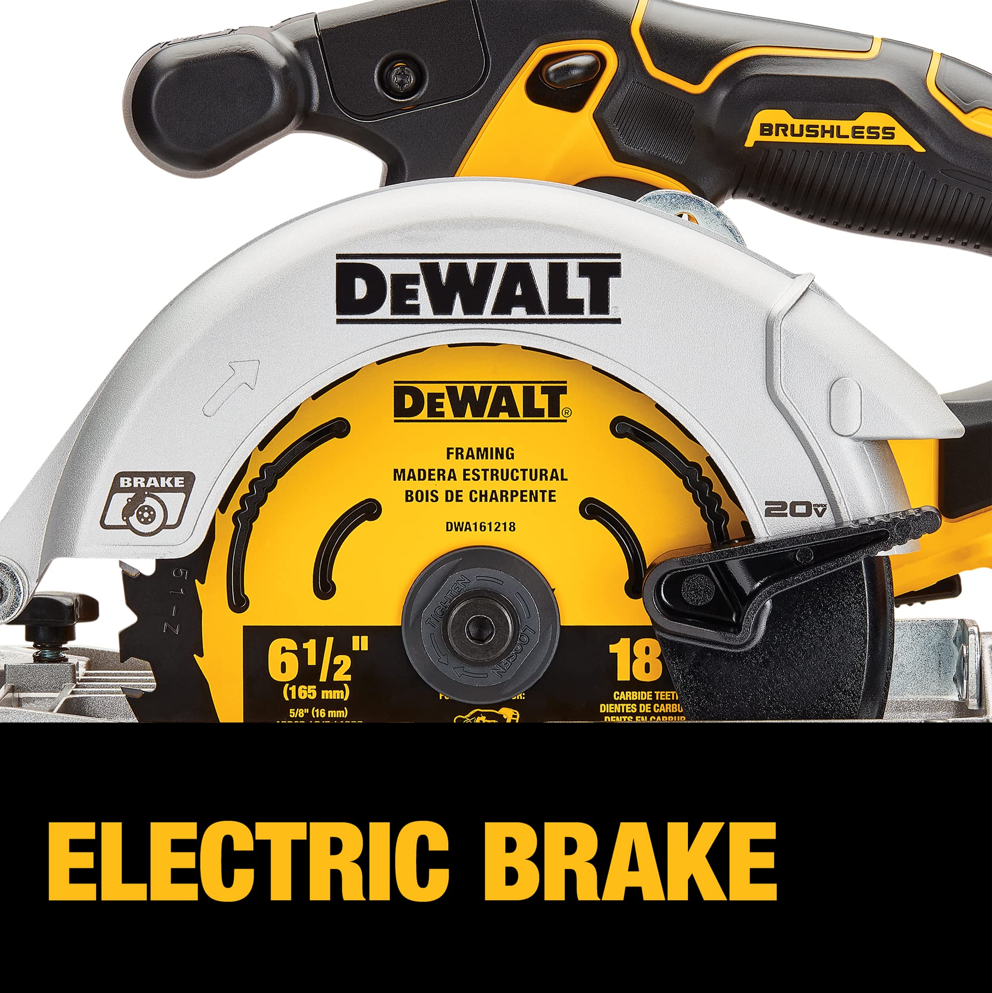 DEWALT 20V MAX* Circular Saw, 6-1/2-Inch, Cordless, Tool Only (DCS565B)