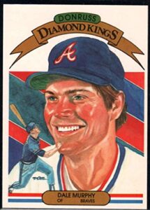 1983 donruss baseball #12 dale murphy atlanta braves dk diamond kings official mlb trading card in raw (ex or better) condition
