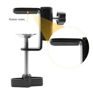 Replacement Aluminum Alloy C-Clamp Desk Light Clamp Mount Holder Cantilever Bracket with 1/4 Inch Thread Hole for Desktop Table Lamp