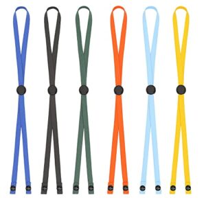 tuoxuan face mask lanyard for kids with snaps mask holders around neck for adults mask extenders/ear savers protect neck strap for behind head fasteners mask necklace 6 pack (multicolor)
