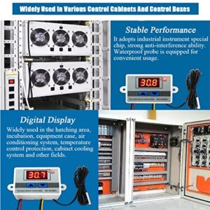 Vipxyc Temperature Controller, 12V 120W Anti-Interference with Sensitive Sensor Probe for Temperature Control Protection Thermostat Switch