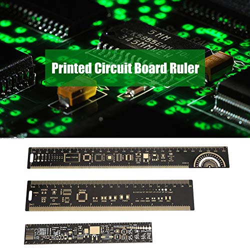 Multifunctional Ruler, 3Type of Set 15/20/25cm 6.3/7.87/10.23 inch PCB Ruler Electronic Engineers Multifunctional Ruler Printed Circuit Board Ruler