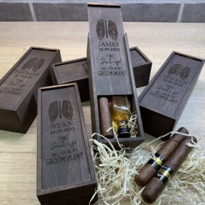 Personalizable Groomsmen Gift Box, Groomsmen Proposal, Best Man Proposal, Father of Bride Gift, Cigar Gift Box, Father of Groom Gift, Keepsake box