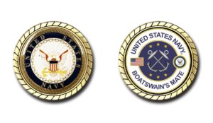 us navy boatswains mate challenge coin - officially licensed