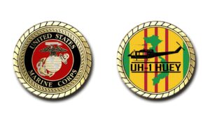 uh-1 huey vietnam us marine corps challenge coin