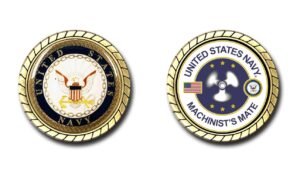 us navy machinists mate challenge coin - officially licensed