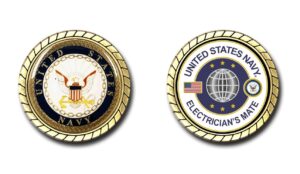 us navy electricians mate challenge coin - officially licensed