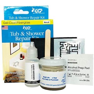 gelcoat products 58-204 tub and shower repair kit-biscuit