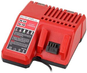 lithium-ion battery charger multi voltage charger replacement for milwaukee m18 14.4v-18v 48-11-1850 48-11-1840 48-11-1815 48-11-1828