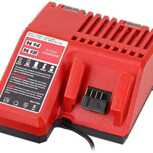 Lithium-ion Battery Charger Multi Voltage Charger Replacement for Milwaukee M18 14.4V-18V 48-11-1850 48-11-1840 48-11-1815 48-11-1828