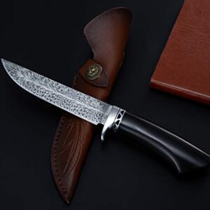 Perkin Handmade Fixed Blade Hunting Knife With Sheath HBF