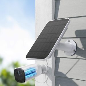 eufy Security Certified eufyCam Solar Panel, Compatible with eufyCam, Continuous Power Supply, 2.6W Solar Panel, IP65 Weatherproof for Outdoor Surveillance and Camera Charging (White)